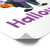 Grote vogel en graaf | Fijne Halloween Poster (Hoek)