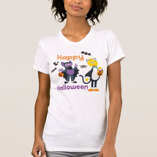 Grote vogel en graaf | Fijne Halloween T-shirt (Voorkant)