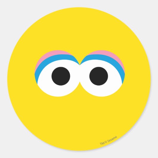 Grote Vogel Grote Gezicht Ronde Sticker (Voorkant)