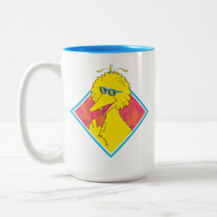Grote Vogel Tropen-badge Tweekleurige Koffiemok