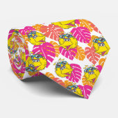 Grote Vogel | Tropisch Patroon Stropdas (Opgerold)