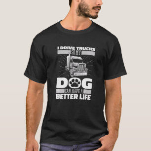 Grote vrachtwagenhond transport Vrachtauto vrachtw T-shirt