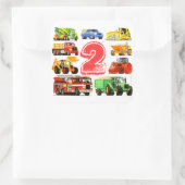 Grote vrachtwagens 2e verjaardag vierkante sticker (Tas)