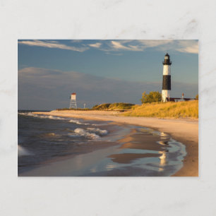 Grote vuurtoren op het Michigan-meer 2 Briefkaart