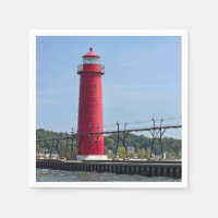 Grote vuurtoren van Haven Michigan