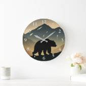 Grote wandklok in het Beer buiten Klok (Huis)