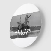 Grote wandklok stevig als sleepboot grote klok (Hoek)