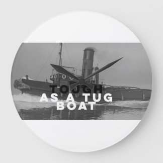 Grote wandklok stevig als sleepboot klok