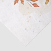 Grote Waterverf Herfst Wildflowers & Pumpkins Tissuepapier (Detail)