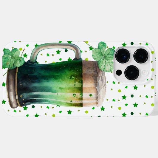 GROTE WATERVERF IRISH GREEN BEER Case-Mate iPhone CASE (Achterkant (horizontaal))