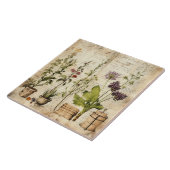 Grote  Waterverf Natuurlijke Wildbloem Tegeltje (Zijkant)