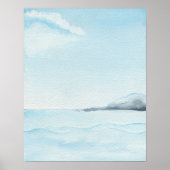 Grote Waterverf Ocean Art Poster (Voorkant)