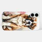 GROTE WATERVERF SAINT BERNARD DOG Case-Mate iPhone CASE (Achterkant (horizontaal))