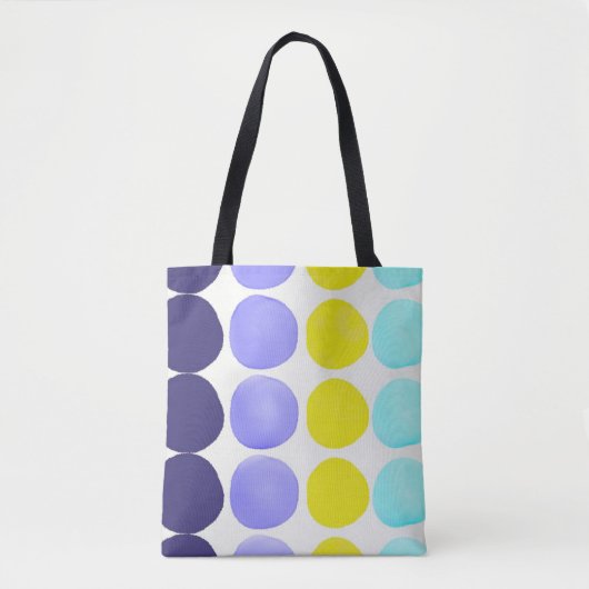 Grote waterverf stippen tote bag (Voorkant)