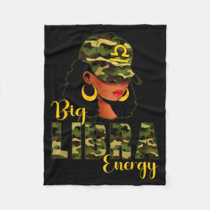 Grote Weegschaal Energie Camouflage Zwarte Vrouwen Fleece Deken