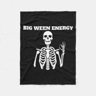 Grote Ween Energie Grappig Skelet Halloween Fleece Deken