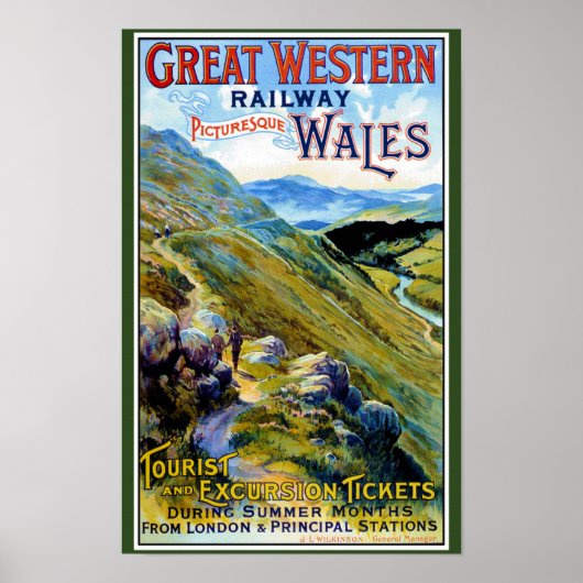 Grote Westerne spoorweg naar Wales Poster (Voorkant)