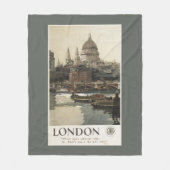 Grote Westerne spoorweg St. Paul's reisposter Fleece Deken (Voorkant)