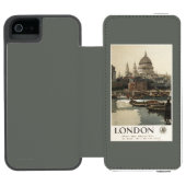 Grote Westerne spoorweg St. Paul's reisposter Incipio iPhone Portemonnee Hoesje (Agenda Open)