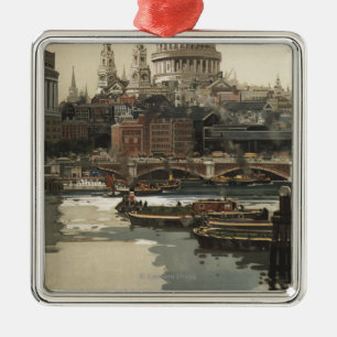 Grote Westerne spoorweg St. Paul's reisposter Metalen Ornament