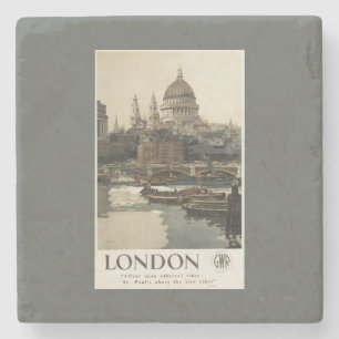 Grote Westerne spoorweg St. Paul's reisposter Stenen Onderzetter