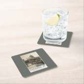 Grote Westerne spoorweg St. Paul's reisposter Vierkante Kartonnen Onderzetter (Insitu)