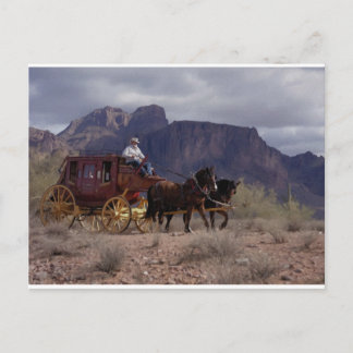Grote Westerne trail-stagecoach Briefkaart