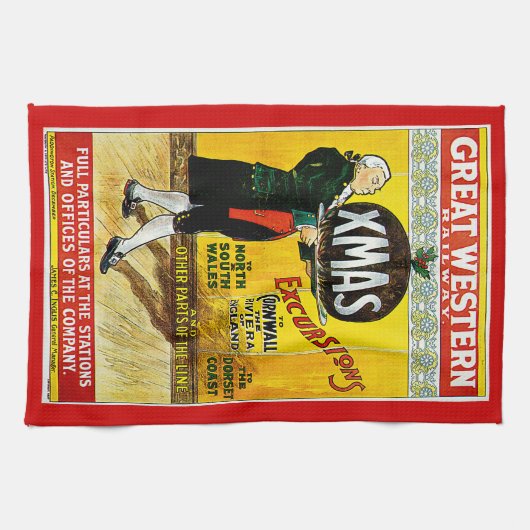 Grote Westerne treinpaden Theedoek (Horizontaal)