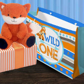 Grote Wild One Woodland Fox 1e Verjaardag Gift Bag Groot Cadeauzakje