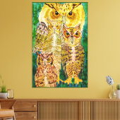 Grote Wildlife Uil Canvas Print (Insitu (Woonkamer))