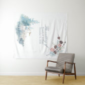 Grote winterdeer Waterverf bruiloft Wandkleed (In Situ (horizontaal))