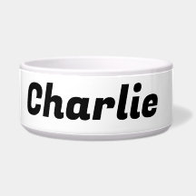 Grote witte aangepaste hondenkom