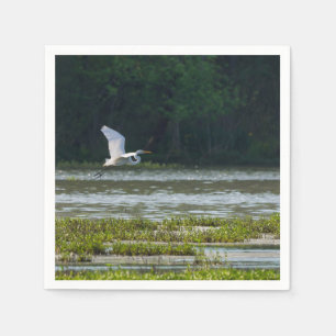 Grote witte bocht servet