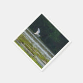 Grote witte bocht servet (Hoek)