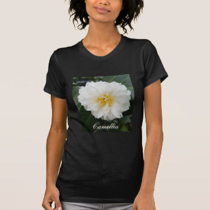 Grote witte camelia bloem t-shirt