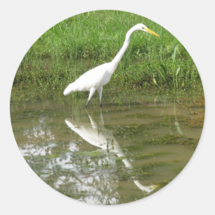 Grote witte grot ronde sticker