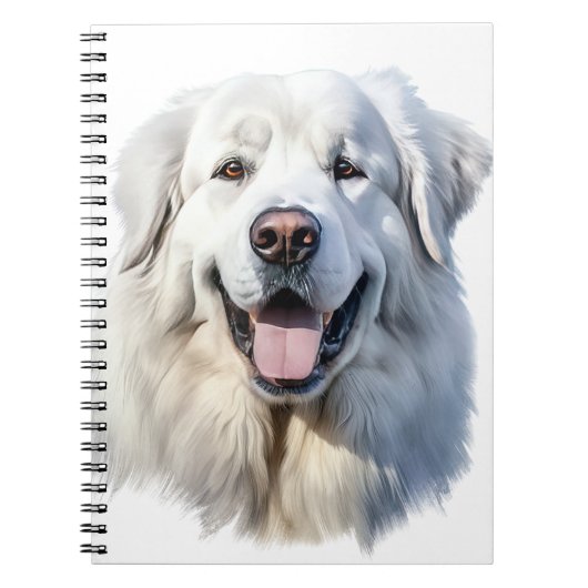  GROTE WITTE GROTE PYRENEEËN HOND NOTITIEBOEK (Voorkant)