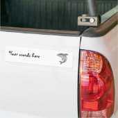 Grote witte haai bumpersticker (Op Truck)
