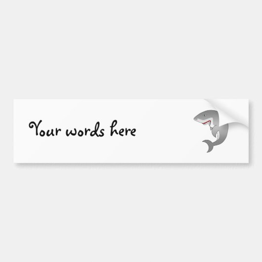 Grote witte haai bumpersticker (Voorkant)