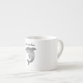 Grote witte haai espresso kop (Voorkant rechts)