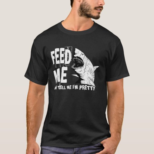 Grote witte haai Geef me de grootste roofdiervis o T-shirt (Voorkant)