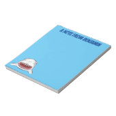 Grote witte haai gemiddelde cartoon illustratie notitieblok (Gedraaid)