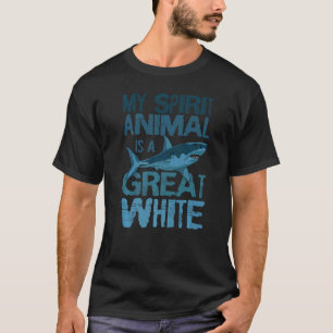 Grote witte haai Groot Predator Vissen Mijn geest T-shirt