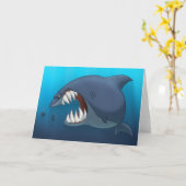 Grote witte haai Kaart (Blank Inside) (Gele Bloem)