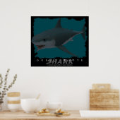 Grote witte haai poster (Keuken)