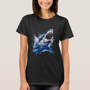 Grote witte haai Scuby Duiken Gevist Shark Lover T-shirt