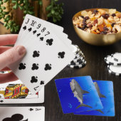 Grote witte haai speelkaarten (Insitu)