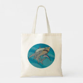 Grote witte haai tote bag (Achterkant)