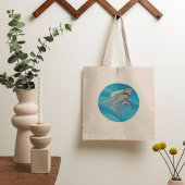 Grote witte haai tote bag