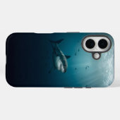 Grote witte haai zwemmen in het diepe zee Case-Mate iPhone case (Achterkant (horizontaal))